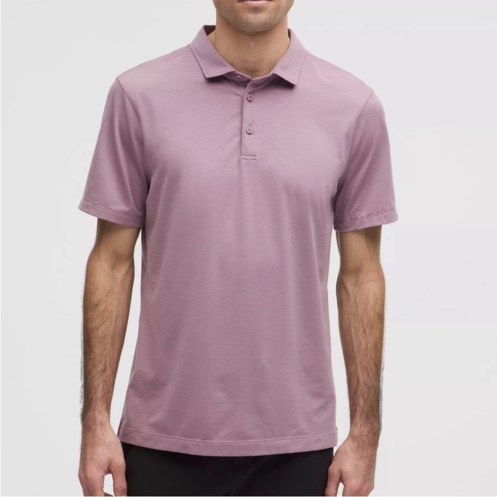 lululemon Men’s Evolution Polo Shirt Heathered Dusky Lavender XXL‎